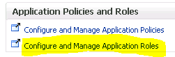 EM - configure and manage application roles